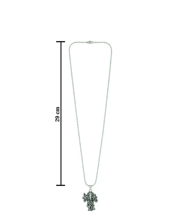 Shree_Hanuman_Ji_Pendant_Necklace_for_Men_&_Women_–_Silver_Finish