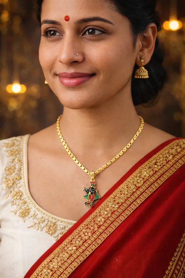 Gold_Plated_Lord_Krishna_Chain_Pendant_Necklace