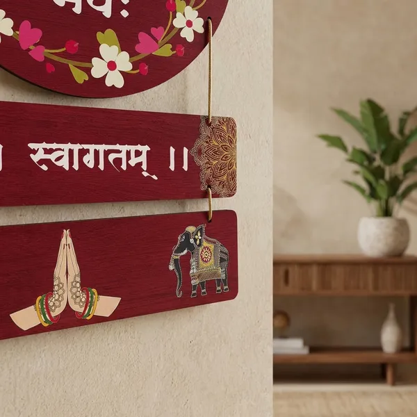 Multicolour_MDF_Sheet_Sanskrit_Welcome_Wooden_Wall_Hanging_For_Home_And_Decor