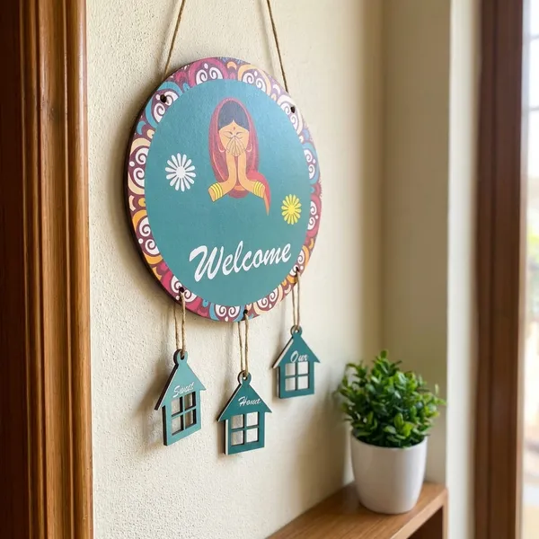 Multicolour_MDF_Sheet_Welcome_Sign_Wooden_Wall_Hanging_For_Home_And_Decor
