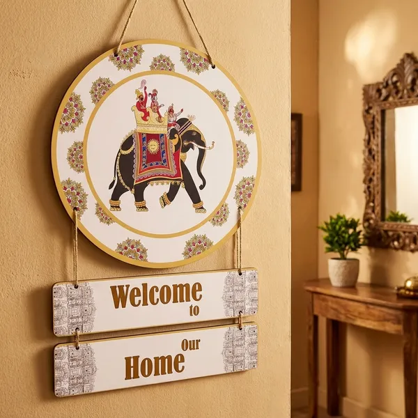 Multicolour_MDF_Sheet_Elephant_Wooden_Wall_Hanging_For_Home_And_Decor