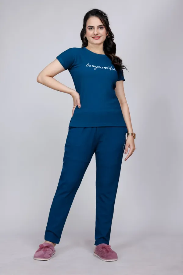 Blue_Cotton_Sleepwear_Set_For_Women