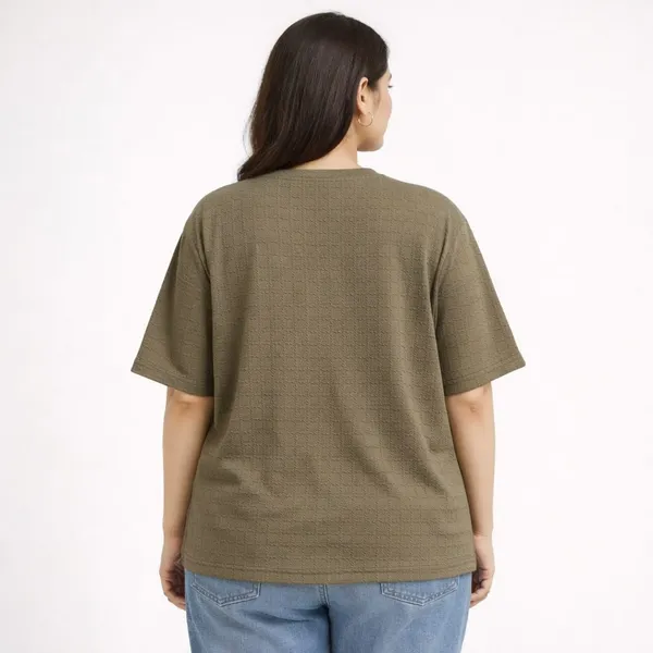 Green_Cotton_Blend_T-Shirt_For_Women