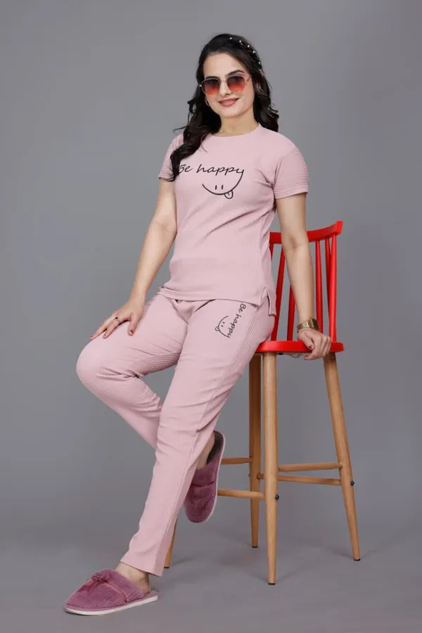 Pink_Cotton_Night_Wear_Set_For_Women