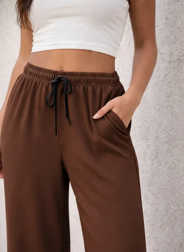 Brown_Cotton_Wide_Legs_Pant_For_Women