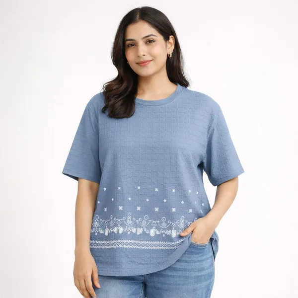 Blue_Cotton_Top_For_Women