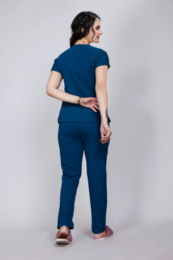 Blue_Cotton_Sleepwear_Set_For_Women
