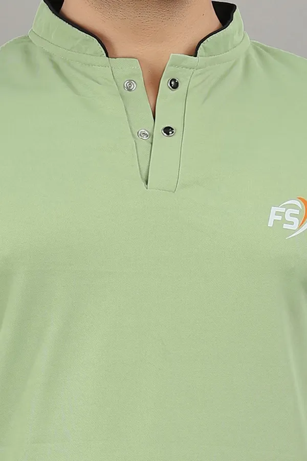 Green_Cotton_Blend_T-Shirt_For_Men