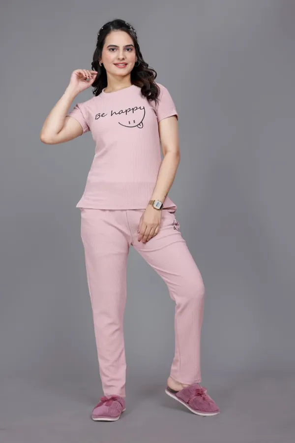 Pink_Cotton_Night_Wear_Set_For_Women