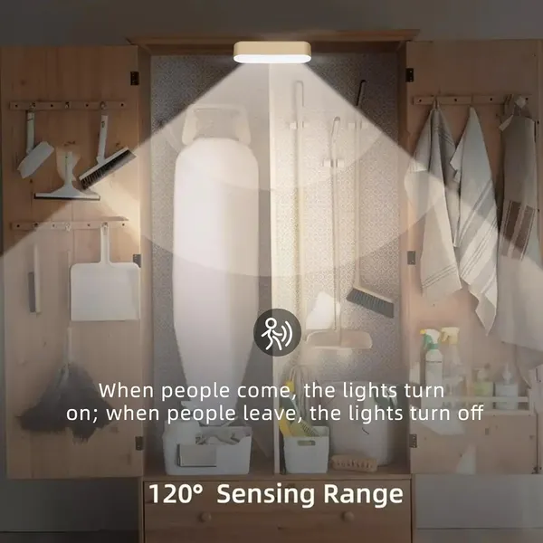 White_2Pcs_Motion_Sensor_Led_Night_Light_Home,_Indoor_Auto_On/Off_Rechargeable_Wireless_Magnetic_Led_Cabinet_Lamp_For_Closet,_Bedroom,_Home,_Stairs,_Kitchen,_Bathroom,_Wardrobe_Lighting