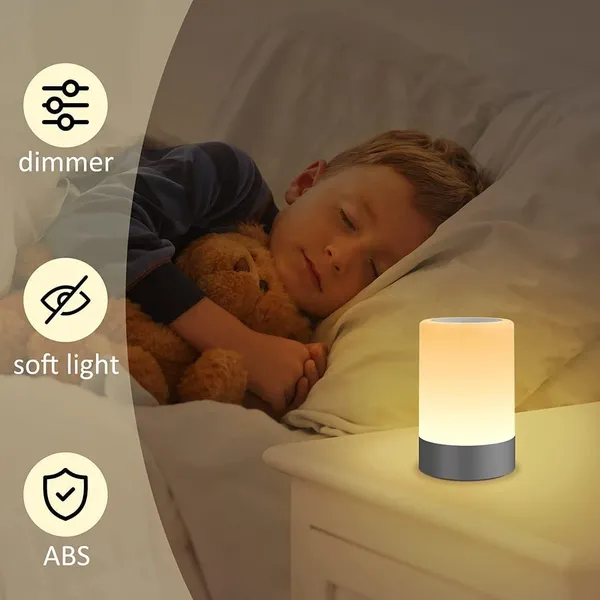 White_Plastic_Touch_Control_Led_Night_Light_Table_Lamp_For_Bedroom,_Living_Room,_And_Study,_With_Adjustable_Brightness,_Usb_Rechargeable
