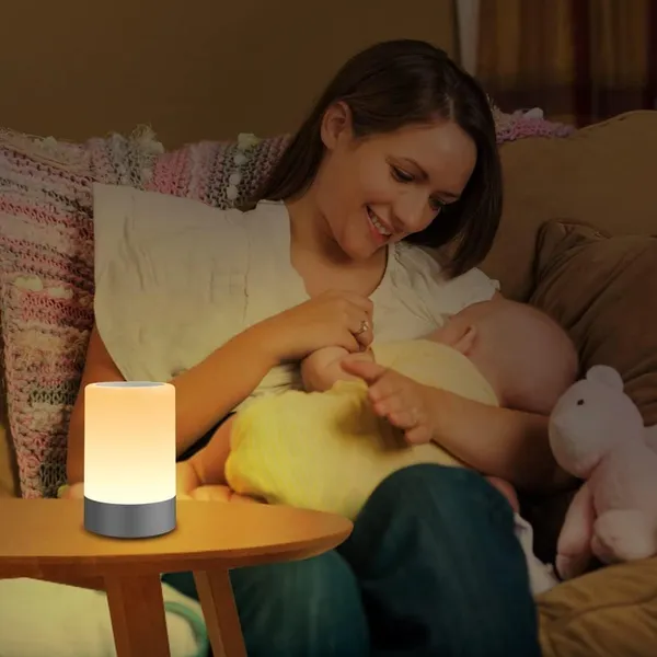 White_Plastic_Touch_Control_Led_Night_Light_Table_Lamp_For_Bedroom,_Living_Room,_And_Study,_With_Adjustable_Brightness,_Usb_Rechargeable