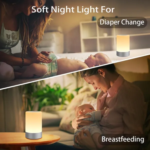 White_Plastic_Touch_Control_Led_Night_Light_Table_Lamp_For_Bedroom,_Living_Room,_And_Study,_With_Adjustable_Brightness,_Usb_Rechargeable