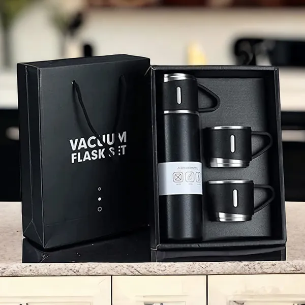 Multicolour_Stainless_Steel_Vacuum_Bottle_Set_With_2_Mugs_500_Ml_-_Insulated_Flask_Gift_Set