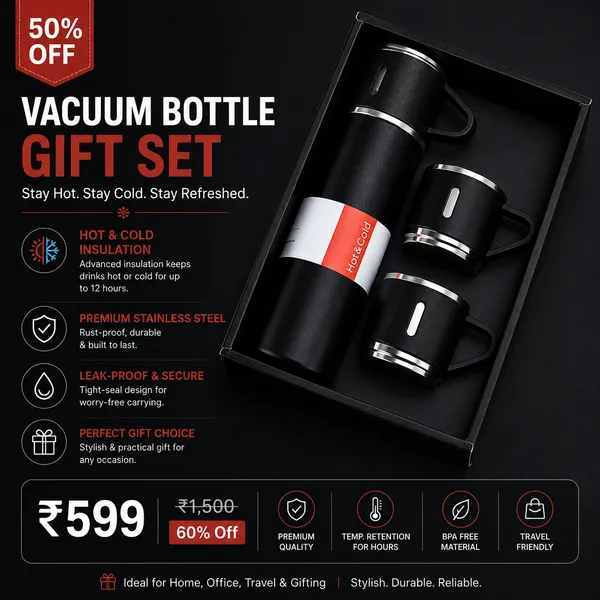 Multicolour_Stainless_Steel_Vacuum_Bottle_Set_With_2_Mugs_500_Ml_-_Insulated_Flask_Gift_Set