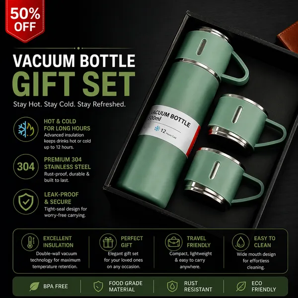 Multicolour_Stainless_Steel_Vacuum_Bottle_Set_With_2_Mugs_500_Ml_-_Insulated_Flask_Gift_Set