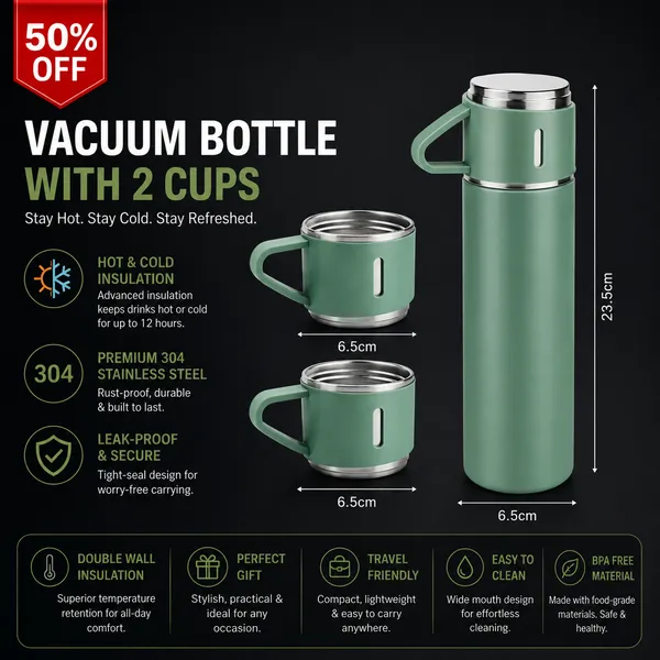 Multicolour_Stainless_Steel_Vacuum_Bottle_Set_With_2_Mugs_500_Ml_-_Insulated_Flask_Gift_Set