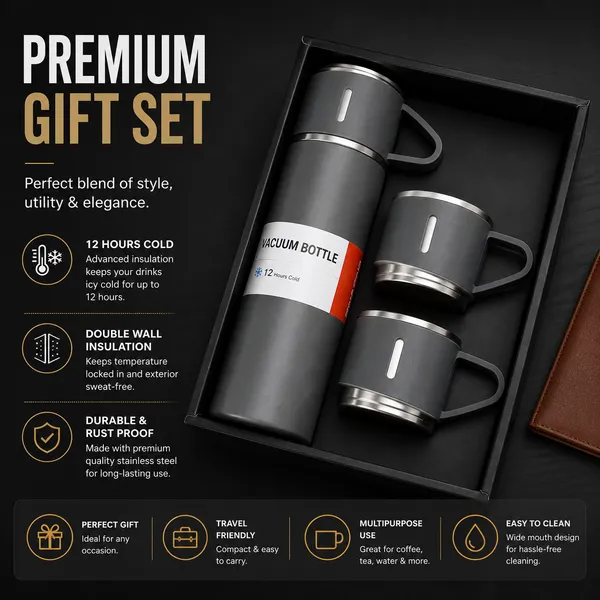 Multicolour_Stainless_Steel_Vacuum_Bottle_Set_With_2_Mugs_500_Ml_-_Insulated_Flask_Gift_Set
