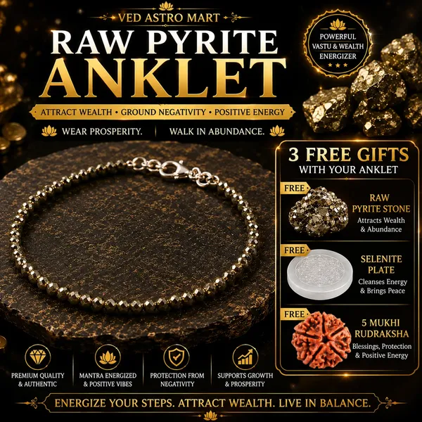 Premium_Raw_Pyrite_Anklet_with_3_Free_Gifts_–_Pyrite_Stone,_Selenite_Plate_&_5_Mukhi_Rudraksha