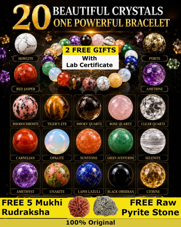 Original_Lab_Certified_20_Crystal_Energy_Collection_Bracelet_&__(FREE_5_Mukhi_Rudraksha_+_FREE_Raw_Pyrite_Stone)