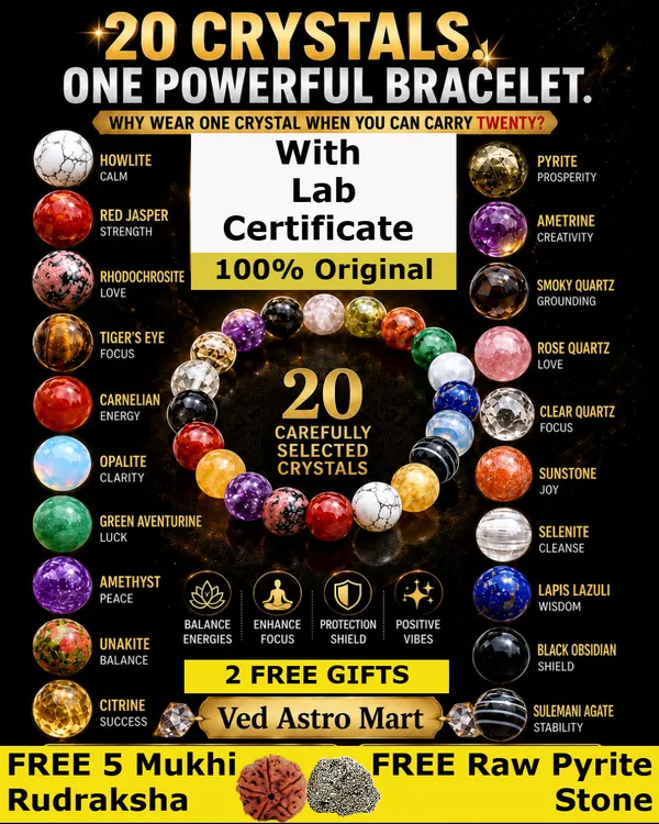Original_Lab_Certified_20_Crystal_Energy_Collection_Bracelet_&__(FREE_5_Mukhi_Rudraksha_+_FREE_Raw_Pyrite_Stone)