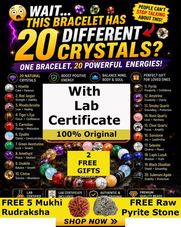 Original_Lab_Certified_20_Crystal_Energy_Collection_Bracelet_&__(FREE_5_Mukhi_Rudraksha_+_FREE_Raw_Pyrite_Stone)