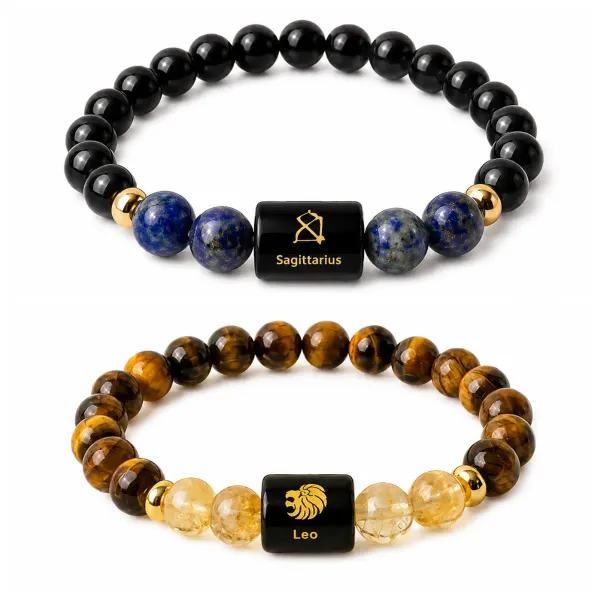 Original_Zodiac_Rashi_राशि_Bracelet_+FREE_5_Mukhi_Rudraksha_+_FREE_Raw_Pyrite_Stone
