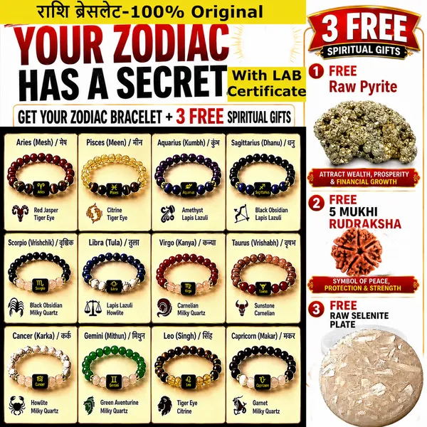 100%_Original_with_LAB_Certificate_-_Zodiac_Rashi_राशि_Bracelet_+__FREE_5_Mukhi_Rudraksha_+_Raw_Pyrite_Stone_+_Salenite_Plate_