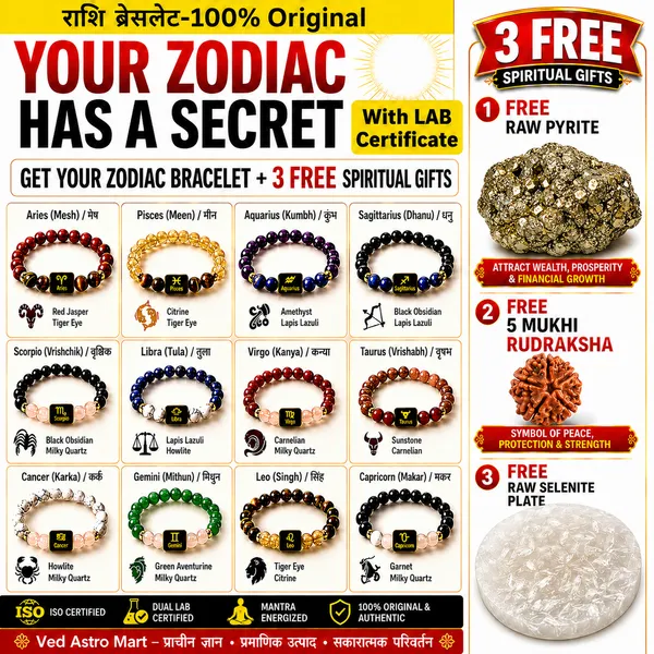 100%_Original_with_LAB_Certificate_-_Zodiac_Rashi_राशि_Bracelet_+__FREE_5_Mukhi_Rudraksha_+_Raw_Pyrite_Stone_+_Salenite_Plate_