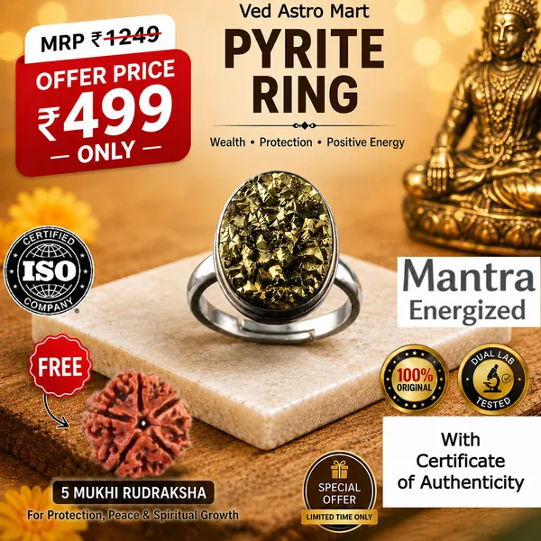 Pyrite_Ring_(_Dual_Lab_Certified_+_Free_5_Mukhi_Rudraksha_)