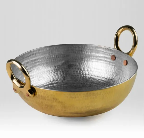 Hammered_Brass_Kadai_With_Handles_(Inside_TIN_Kalai_coating)