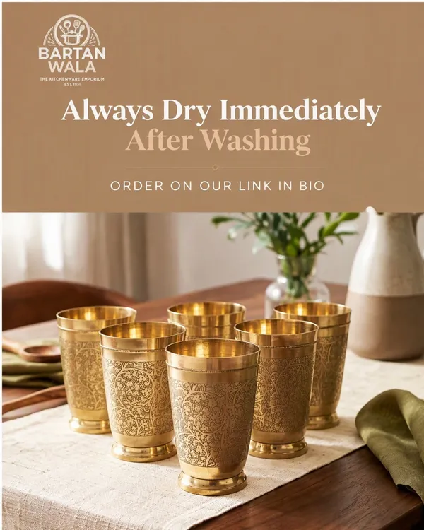 Brass_Decorative_Glass_With_Intricate_Floral_Embossing_(Pack_of_6_Pcs)