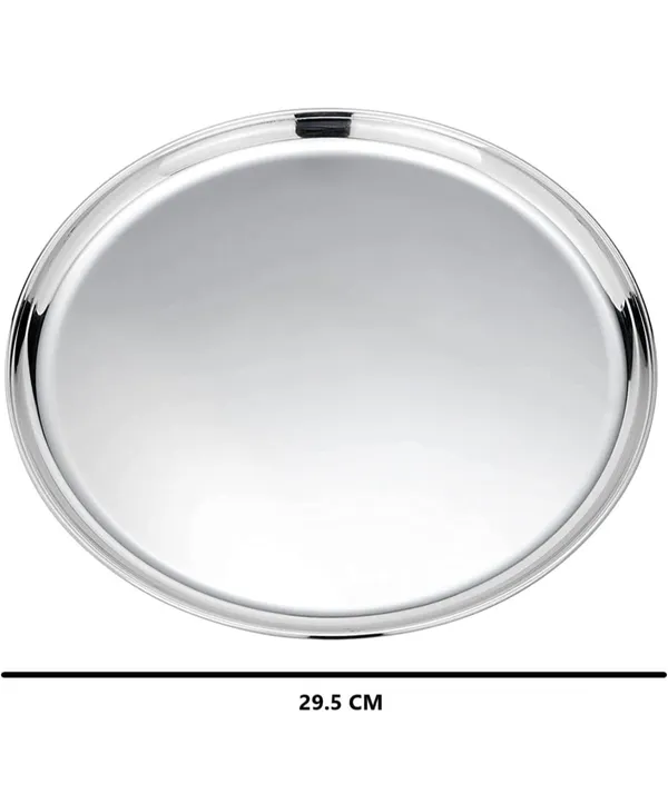 Stainless_Steel_Round_Dinner_Plates_(Pack_Of_6_plates)