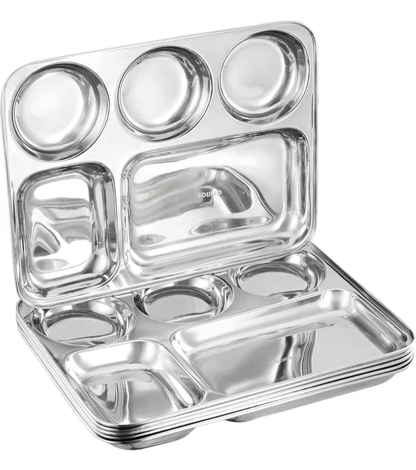 5_Partition_Stainless_Steel_Thali_(Set_of_6_Thali)