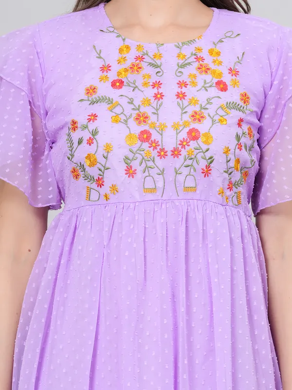 Lavender_Floral_Embroidered_Midi_Dress_With_Ruffle_Sleeves
