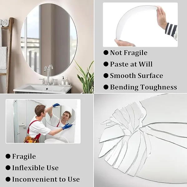 Self_Adhesive_Acrylic_Mirror_Tiles_Flexible_Plastic_Frameless_2_5Mm_Thick_Wall_Stickers_For_Home_D_Cor_Diy_Craft_And_Bedroom_Wall_Decoration_Pack_Of_1_Oval_12_X_16_Inches