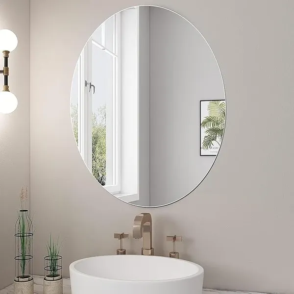 Self_Adhesive_Acrylic_Mirror_Tiles_Flexible_Plastic_Frameless_2_5Mm_Thick_Wall_Stickers_For_Home_D_Cor_Diy_Craft_And_Bedroom_Wall_Decoration_Pack_Of_1_Oval_12_X_16_Inches