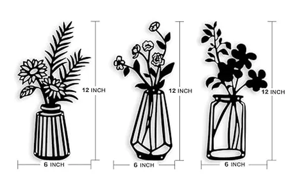 Root_Kraft_3_Pieces_Black_Wooden_Flowers_Wall_Decor_Design_3
