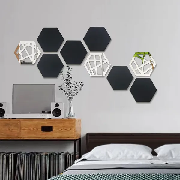 9Pcs_Mid_Century_Modern_Acrylic_Black_Wall_Art_No_Real_Mirror_Bohemian_Aesthetic_Hexagon_Wall_Panels_For_Bedroom_Living_Room_Decor