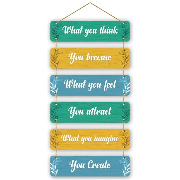 The_Earthy_House_Room_Decor_Wall_Hanging_Bedroom_Living_Room_Home_Decor_Inspirational_Quotes_What_You_Think_Set_Of_6