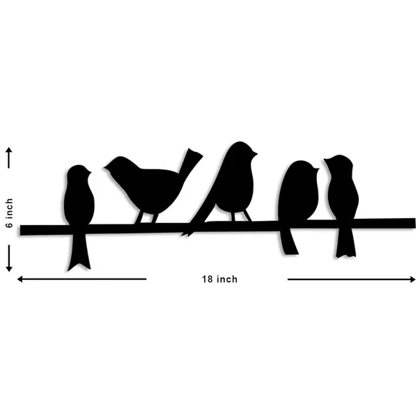 Bird_Mdf_Wall_Plaque_Wall_Sign_For_Home_Decoration_Ready_To_Hang_Wall_Decormdf_Cutout_For_Gift_Office_Bedroom_6Mm_Thickness_Black_6_X_18_Inch