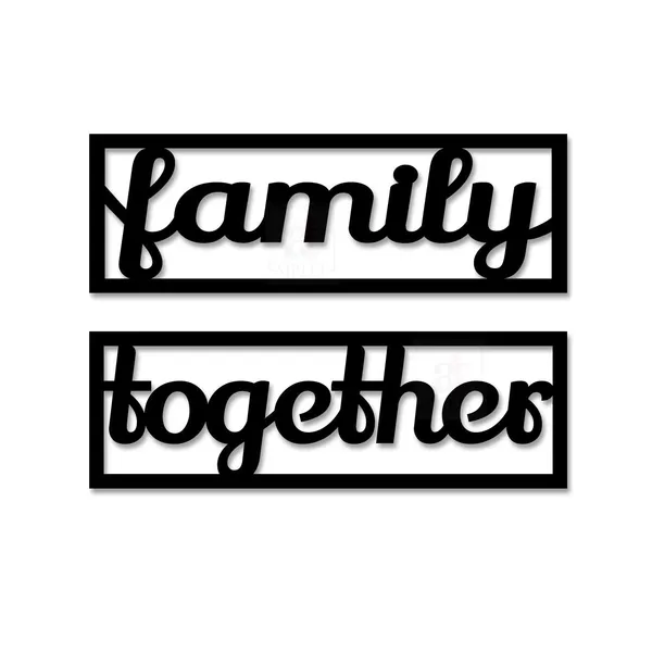 Family_Together_Mdf_Plaque_Painted_Cutout_Ready_To_Hang_Home_D_Cor_Wall_D_Cor_Wall_Art_5_5_X_11_7_Inch_Black
