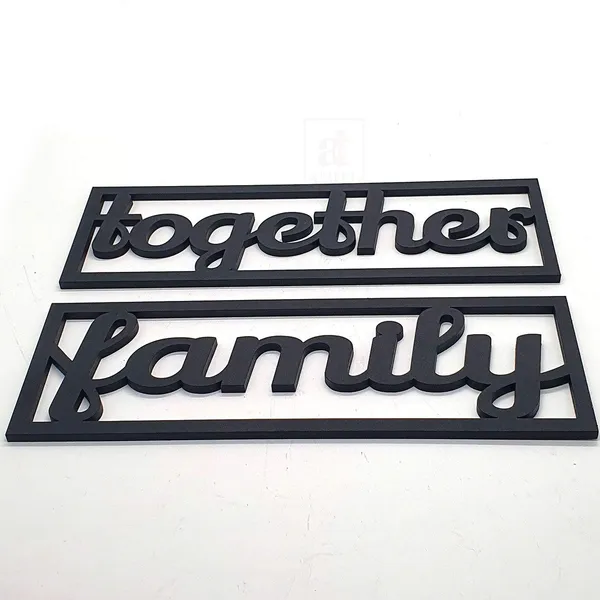 Family_Together_Mdf_Plaque_Painted_Cutout_Ready_To_Hang_Home_D_Cor_Wall_D_Cor_Wall_Art_5_5_X_11_7_Inch_Black
