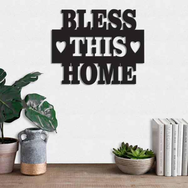 Bless_This_Home_Mdf_Plaque_Painted_Cutout_Ready_To_Hang_Home_D_Cor_Wall_Art