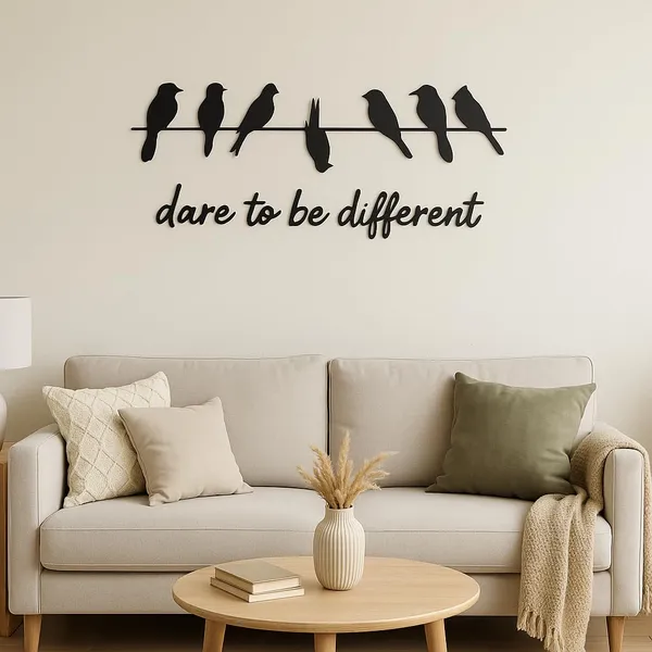 Dare_To_Be_Different_Wooden_Wall_D_Cor_4Mm_Black_Mdf_Cutout_Birds_On_Wire_Script_Text_Motivational_Wall_Art_For_Living_Room_Bedroom_Office_Easy_Installation_With_Double_Sided_Tape