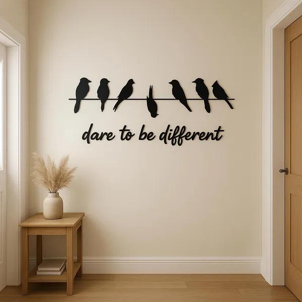 Dare_To_Be_Different_Wooden_Wall_D_Cor_4Mm_Black_Mdf_Cutout_Birds_On_Wire_Script_Text_Motivational_Wall_Art_For_Living_Room_Bedroom_Office_Easy_Installation_With_Double_Sided_Tape