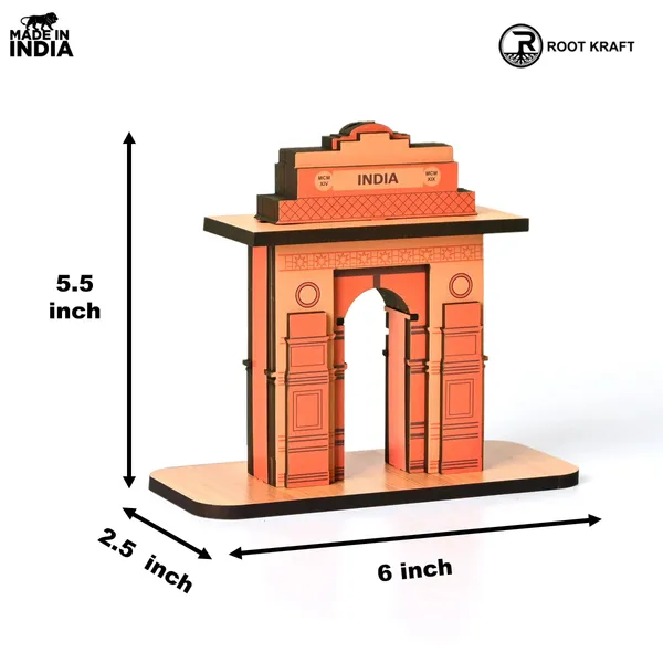 India_Gate_Wooden_Desk_Organizer_With_Test_Tube_Planter_Pen_Stand_Visiting_Card_Holder_Table_Top_Patriotic_Souvenir_Independence_Day_Gift