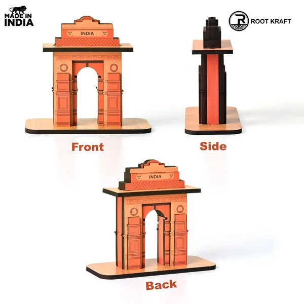 India_Gate_Wooden_Desk_Organizer_With_Test_Tube_Planter_Pen_Stand_Visiting_Card_Holder_Table_Top_Patriotic_Souvenir_Independence_Day_Gift