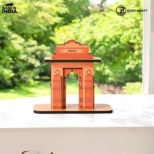 India_Gate_Wooden_Desk_Organizer_With_Test_Tube_Planter_Pen_Stand_Visiting_Card_Holder_Table_Top_Patriotic_Souvenir_Independence_Day_Gift