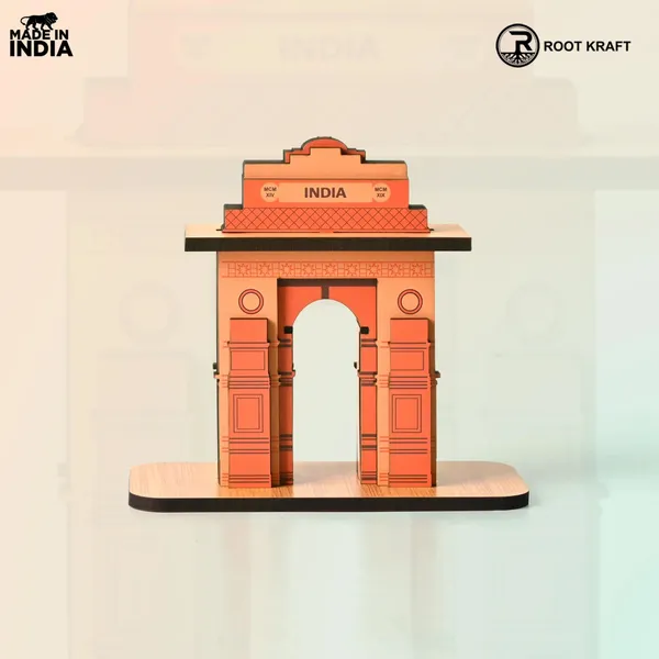 India_Gate_Wooden_Desk_Organizer_With_Test_Tube_Planter_Pen_Stand_Visiting_Card_Holder_Table_Top_Patriotic_Souvenir_Independence_Day_Gift